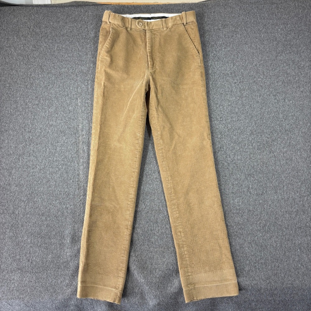 Peter Christian Mens Tan Corduroy Trousers 32x34 Straight Leg 100% Cotton MT 57